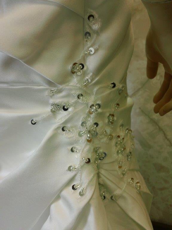 side ruching to complete mermaid skirt